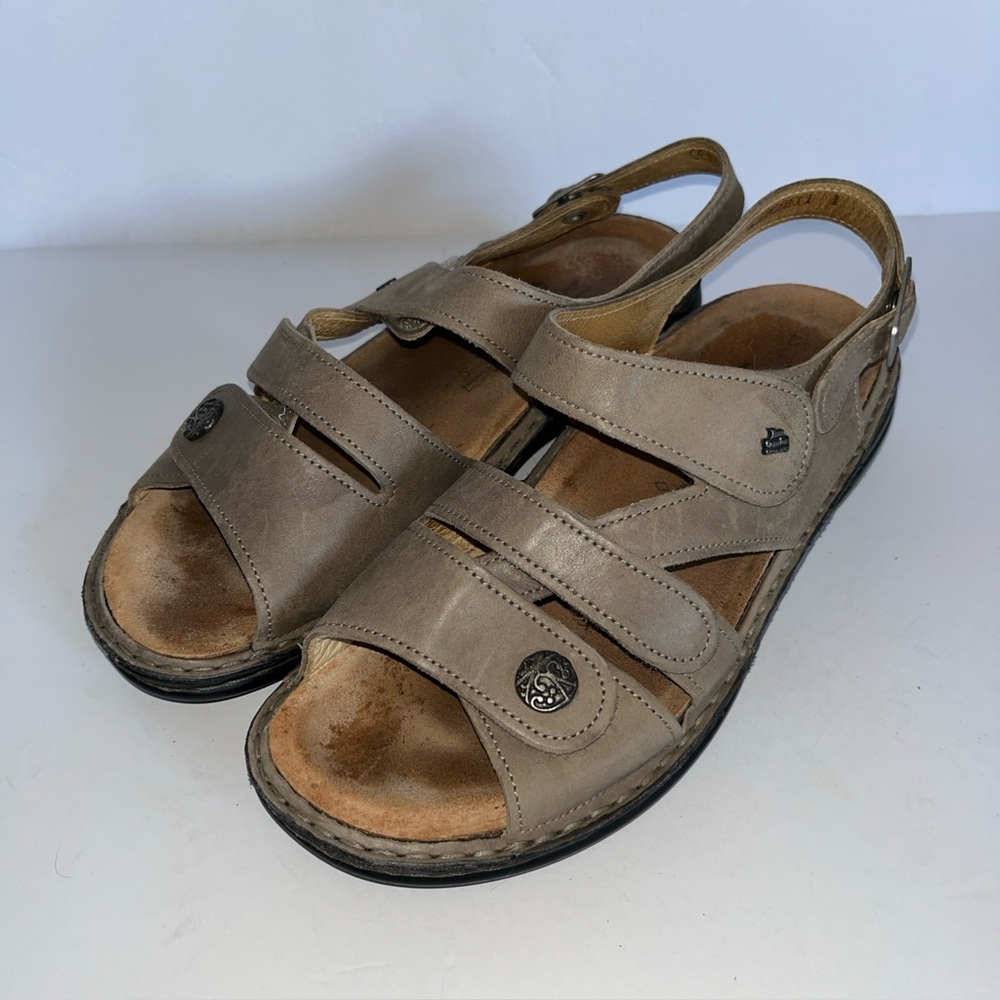 Finn Comfort Gomera-S Taupe Equipe Cork Bed Sandals Women’s Size EU 38 US 7-7.5
